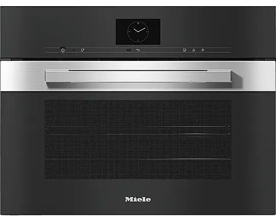 Kompakt-Dampfbackofen zum Dampfgaren, Backen, Braten mit Speisenthermometer + HydroClean - DGC 7640 HC Pro Edelstahl/CleanSteel