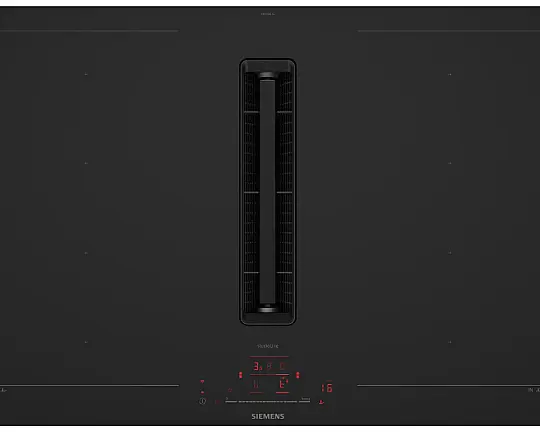Siemens EX87BHL26E - Kochfeld mit Dunstabzug (Induktion) 80 cm Mattschwarz, Mit Rahmen aufliegend - EX87BHL26E