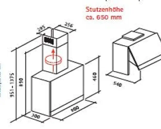 Compasso Wandhaube 80cm - 5233
