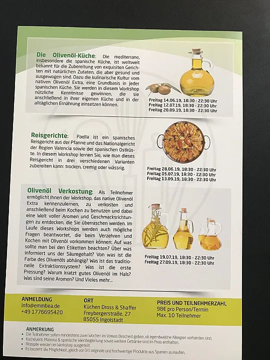 Olivenöl Verkostung und Kochen mit Olivenöl 1