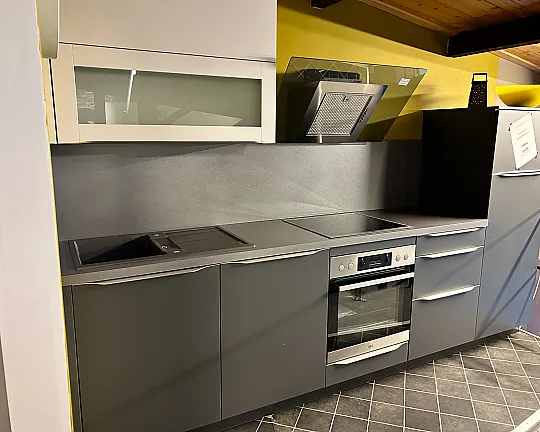 Moderne Küchenzeile - Laser Soft graphit