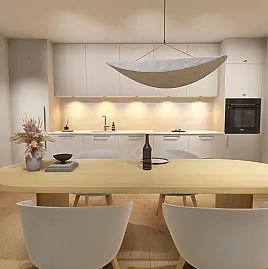 Moderne Küchenzeile inkl. Montage*, Keramik von Dekton, Geräte von Siemens & Bora