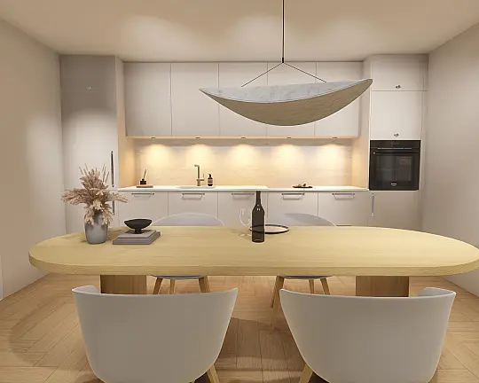 Moderne Küchenzeile inkl. Montage*, Keramik von Dekton, Geräte von Siemens & Bora - Perfect Soft