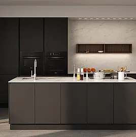 ***FLASHSALE BIS 30.09.*** Luxus-Traumküche SieMatic | grifflos | PUR-Lack graphitgrau| mit Insel | Premium-Ausstattung | Abholpreis |