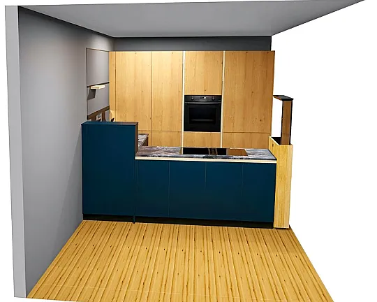 Moderner Landhausstil trifft auf exklusive Geräte - Newport satin + Rocca Asteiche natur