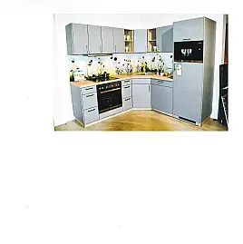 Moderne Küche in perlgrau