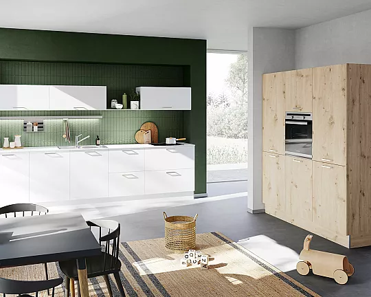 Häcker Classic - Moderne Küchenzeile weiß (Werbeblock)