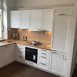 Hochwertige ELEMENTA Küche, Model Ravenna Kristallweiß
