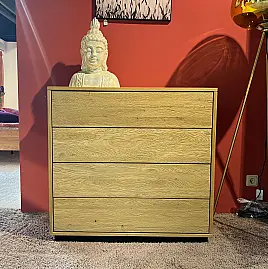 Natura Williston Kommode Wildeiche massiv bianco B 90 cm / H 86 cm / T 42 cm