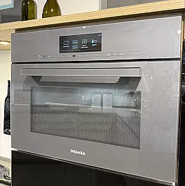 Kombidampfbackofen XL mit Edelstahl-Garraum, Graphitgrau, mit Frischwasseranschluss und Abwasseranschluss, Vorführgerät