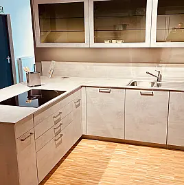 Moderne Küche Betonoptik incl. BORA Kochfeld mit Dunstabzug