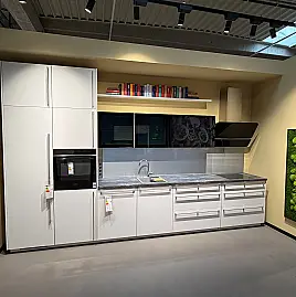 DWK 119 Moonlight-Grey seidenmatt mit Glasrückwand