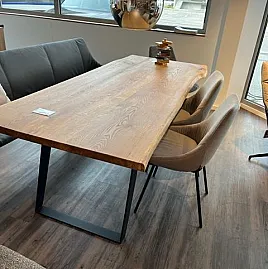 Tisch Baumkante Eiche geölt massiv 220x95/100 cm