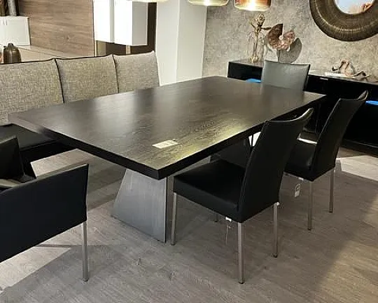 Tisch 220x110 cm mit Baumkante Eiche Wenge - Tisch 220x110 cm mit Baumkante