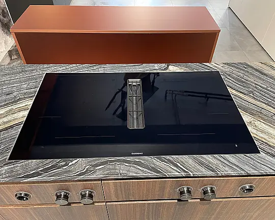 Serie 400 Flex-Induktionskochfeld mit integriertem Lüftungssystem 90 cm mit Knebeln in Schwarz oder Edelstahl! - CV492105