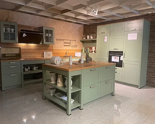 Landhausküche in Salbeigrün Lack - Casa L463