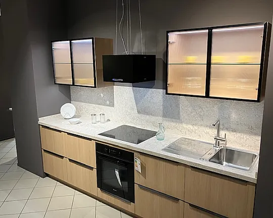 Singleküche für freistehenden Kühlschrank - AV2040 A782 Feineiche-natur