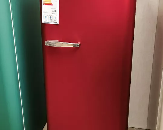 Standkühlschrank mit Gefrierfach ruby red 50er Jahre Retro Design - FAB28RDRB3