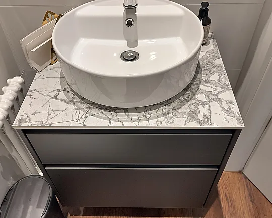 Luxus Bad-Waschtischmöbel in Smartglas-Oberflächen mit 12mm Keramik - Badezimmer Waschtisch, Smartglas
