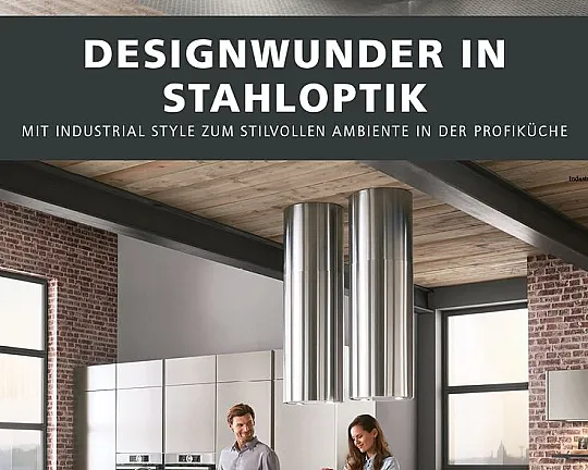 Top ausgestattete grifflose Küche mit Keramik Arbeitsplatten und vielen Extras - INOX