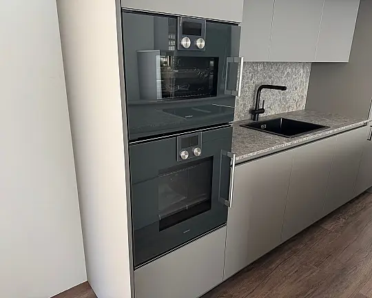 Geräteset Gaggenau Backofen & Dampfgarofen aus der Serie 200 in Anthrazit - Türen Links - BOP221102 + BSP221101