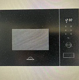 Neu Gerät zum Sonderpreis  Einbau Mikrowelle mit Grill 38 cm Einbau Nische Farbe Schwarz mit Edelstahl Leiste