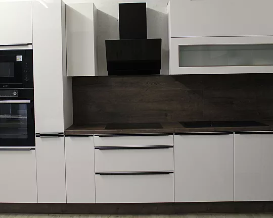 Neue Küche, Alpin weiß hochglänzend LP 320cm breit, - ECO