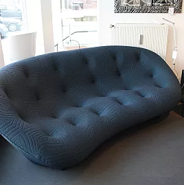 Sofa, Stretchbezug, blau