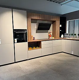 Abverkaufsküche Schüller Smartglass Matt in Kristallgrau