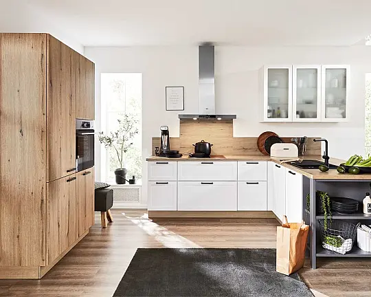 Küche im modernen Landhausstil inkl. AEG Einbaugeräte - Serie 3029