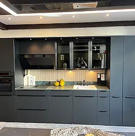 Küchenzeile matt schwarz