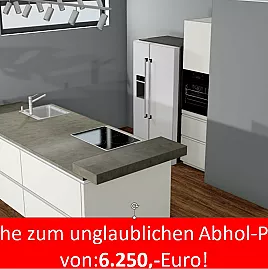 Lux Platingrau Hochglanz / Zement-Dekor Anthrazit