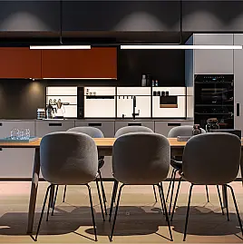 Designküche mit V-ZUG FullFlex, Miele Einbaugeräten