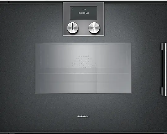 Dampfbackofen Serie 200 mit vollautomatischem Reinigungssystem, Festanschluss für Wasserzu- und -ablauf, Sous-vide-Funktion, Heißluft bis 230 °C und Kerntemperaturfühler. - BSP271101