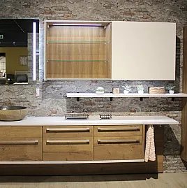 Badezimmer-Set mit Waschtisch, Badschrank, Spiegel und Regalsystem