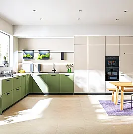 salbei/sandbeige seidematt L-Küche