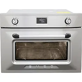 Smeg Mikrowellenbackofen Victoria SF4920MCX1 Edelstahl, inkl. Pizzastein PRTX