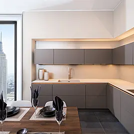 i-Luminate Designküche, exklusiv geplant mit Keramik & Miele