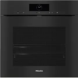 Backofen mit Kamera und KI im Innenraum, grifflos, obsidianschwarz