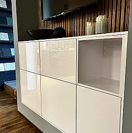 Griffloses Sideboard polarweiß glänzend