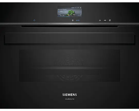 iQ700 Einbau-Kompaktdampfbackofen 60 x 45 cm Schwarz, Edelstahl - CS936GCB1