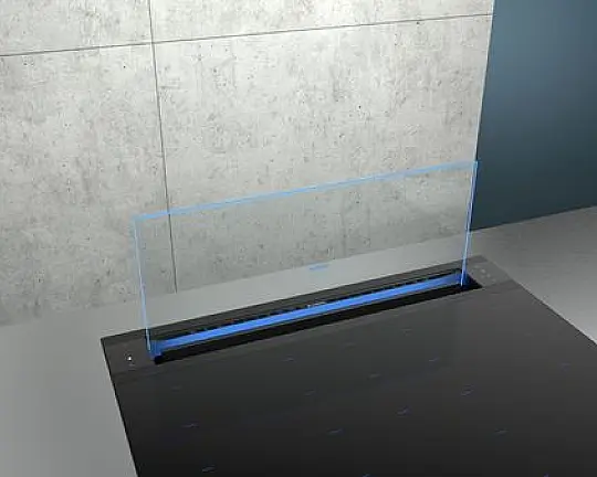 Induktionskochfeld studioline iQ700 in Kombination mit  Tischlüfter LD88WMM66 m. Umluftfilter - LD88WMM66