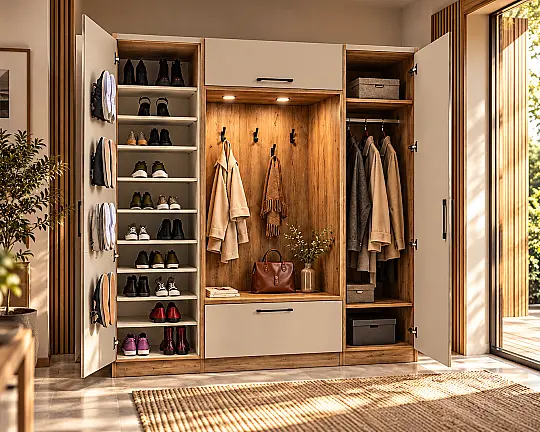 Nolte Garderobe 200 cm Neu&OVP Manhattan Uni Sahara & Vulkaneiche - M20 MANHATTAN UNI 498 Sahara