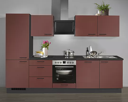 Neue Pino Küche mit Bosch Geräten nur 2 Wochen Lieferzeit Küchenzeile 632 Rubinrot 501 - PN105 NR.501