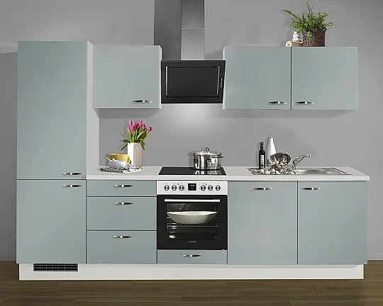 Neue Pino Küche mit Bosch Geräten nur 2 Wochen Lieferzeit Küchenzeile 632 Fjordgrün 667 - PN105 NR.667
