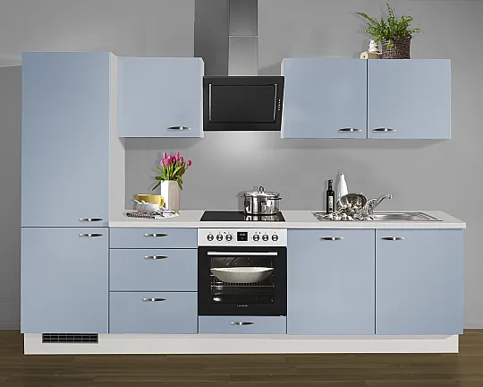 Neue Pino Küche mit Bosch Geräten nur 2 Wochen Lieferzeit Küchenzeile 632 Pastellblau 668 - PN105 NR.668