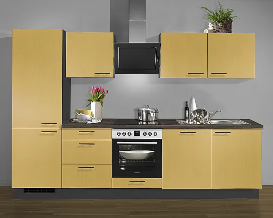 Neue Pino Küche mit Bosch Geräten nur 2 Wochen Lieferzeit Küchenzeile 632 Alux Gold 686 - PN205 NR.686