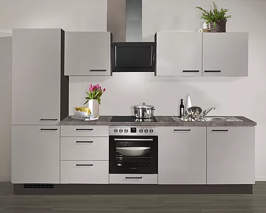 Neue Pino Küche mit Bosch Geräten nur 2 Wochen Lieferzeit Küchenzeile 632 Kaschmirgrau 969 - PN210 NR.969