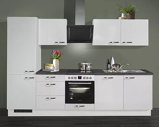 Neue Pino Küche mit Geräten nur 2 Wochen Lieferzeit Küchenzeile Weiß 632 weiß 730 - PN80 NR.730