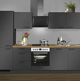 Neue Pino Küche mit Bosch  Geräten nur 2 Wochen Lieferzeit Küchenzeile 632 Grafit 874